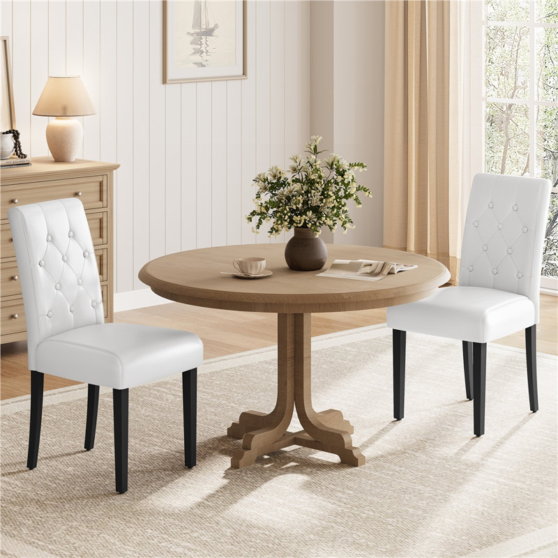 Chaise rembourrée Clintock, Blanc