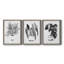 B&W d'intérieur plante IV - ensemble de 3 reproductions d'art sur toile-846870269-846870260