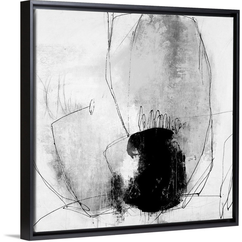 "Lignée III" par Joshua Schicker - impression sur toile, Cadre flottant noir, H 18 po x l 18 po x P 1,75 po