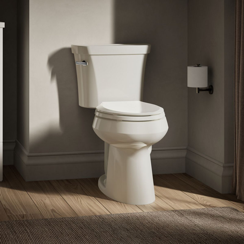 Toilette allongée deux pièces 1,6 GPF Highline ™ (siège non inclus), Biscuit, Côté gauche