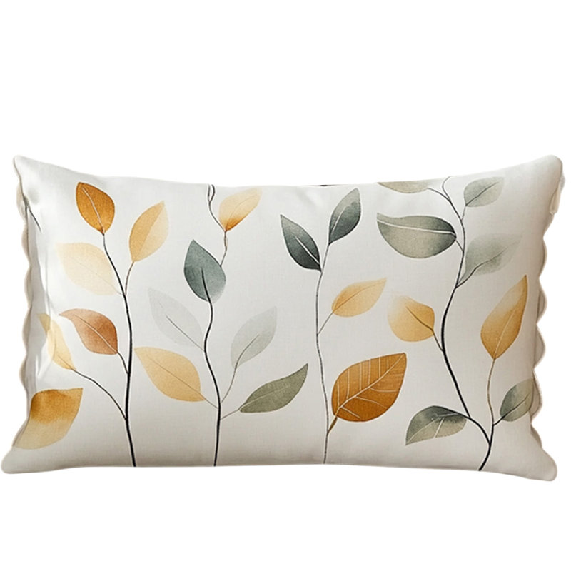 Nordic Style Literary Autumn Leaf Pillow