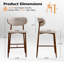 Tabouret de comptoir moderne rembourré avec dossier et structure en métal massif (ensemble de 2)-43407562-42689843