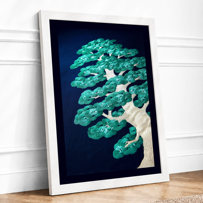 Island Paradise From Above Coastal 1 Piece Single Picture Frame Wall Art, A1 - 84.1 x 59.4 cm, White