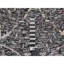Tapis oriental rond en forme de feuille de faucille noué à la main 9 pi 11 po x 13 pi 10 po