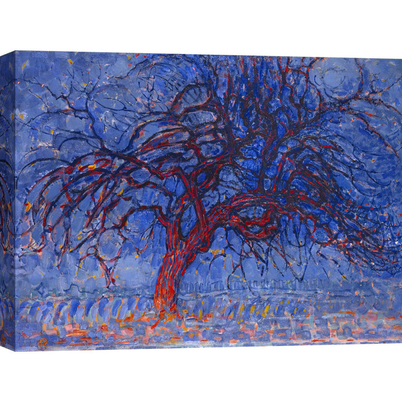 Evening Red Tree by Piet Mondrian - Wrapped Canvas Art Prints, 70cm H x 100cm W x 4cm D