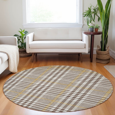 Tapis intérieur / extérieur brun Samira 