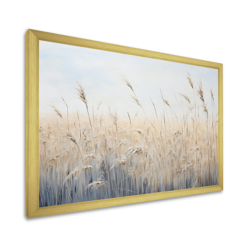 Prairies majestueuses prairies VII, H 16 po x l 32 po x P 1 po, Cadre doré simple