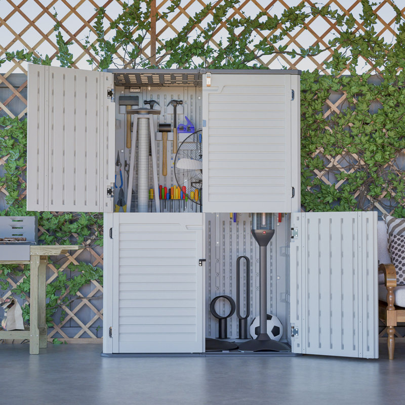 Rust Proof Resin Garden Equipment Storage - Weatherproof