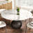 5Pcs Dining Room Set Dining Table And 4 Seats - Sintered Stone Round Dining Set-267718155-267718154-237595686