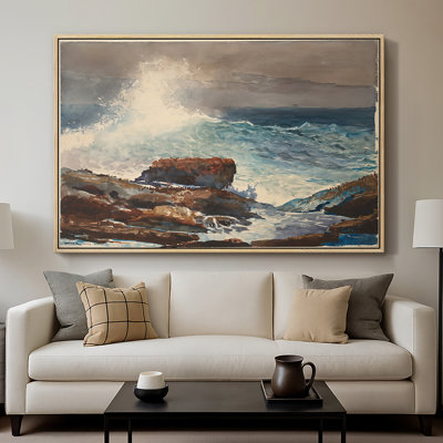 «Incoming Tide», Scarboro, Maine, 1883 - Toile tendue avec châssis Winslow Homer