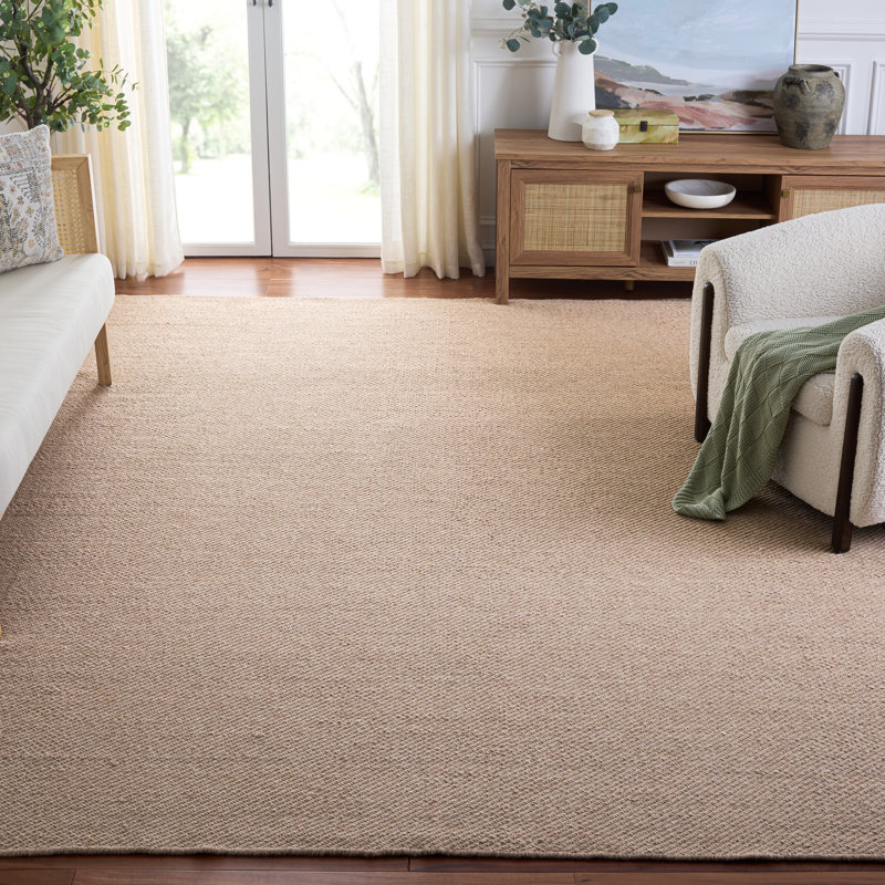 Vermont 810 Hand Woven 80% Wool; 20% Cotton Solid Color Rug, Rectangle 8' x 10'