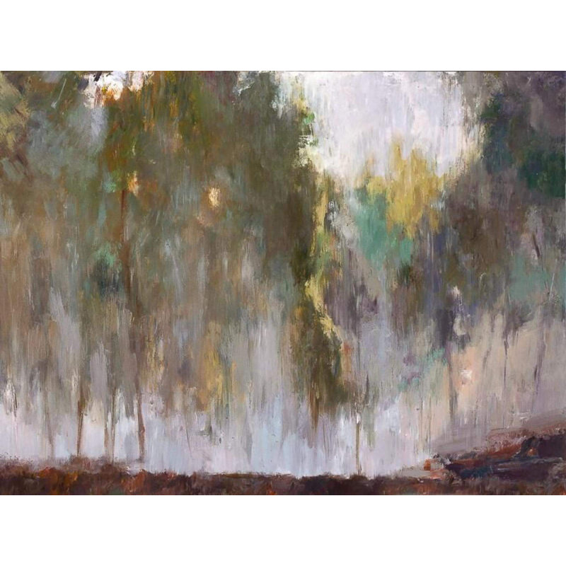 Mist In The Forest Nala Print by John Beard, 36" H x 48" W x 1.5" D, Wrapped Canvas