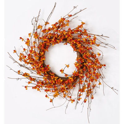20" Artificial Bittersweet Wreath on Natural Twig Base