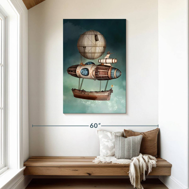 Mehar Steampunk Airship, 45" H x 30" W