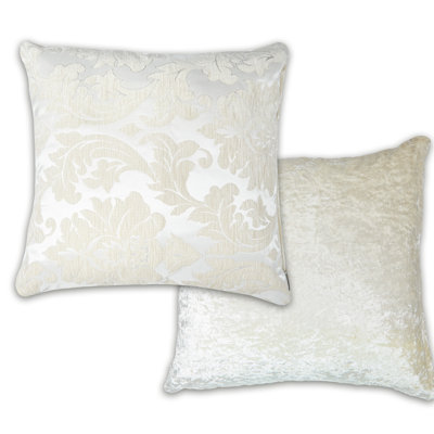 Worrell Damask Square Throw Pillow Cover