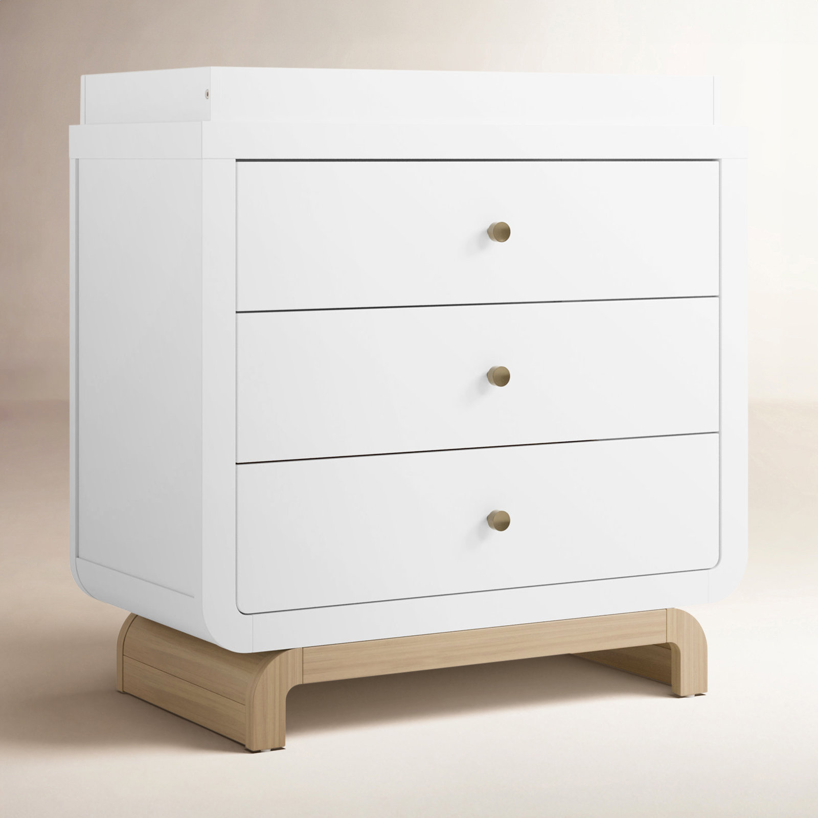 Santorini 3-Drawer Changing Table Dresser, White