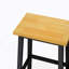 Tabourets de bar en bois massif (pas cher en fer), ensemble de 2 chaises de bar de 25,6 po de hauteur, tabourets de comptoir de cuisine avec repose-pieds, tabourets de ferme pour la salle à manger, cuisine, comptoir, noir-437258667