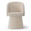 Ensemble de 2 fauteuils d'appoint pivotants rembourrés à dossier demi-tonneau-131401720