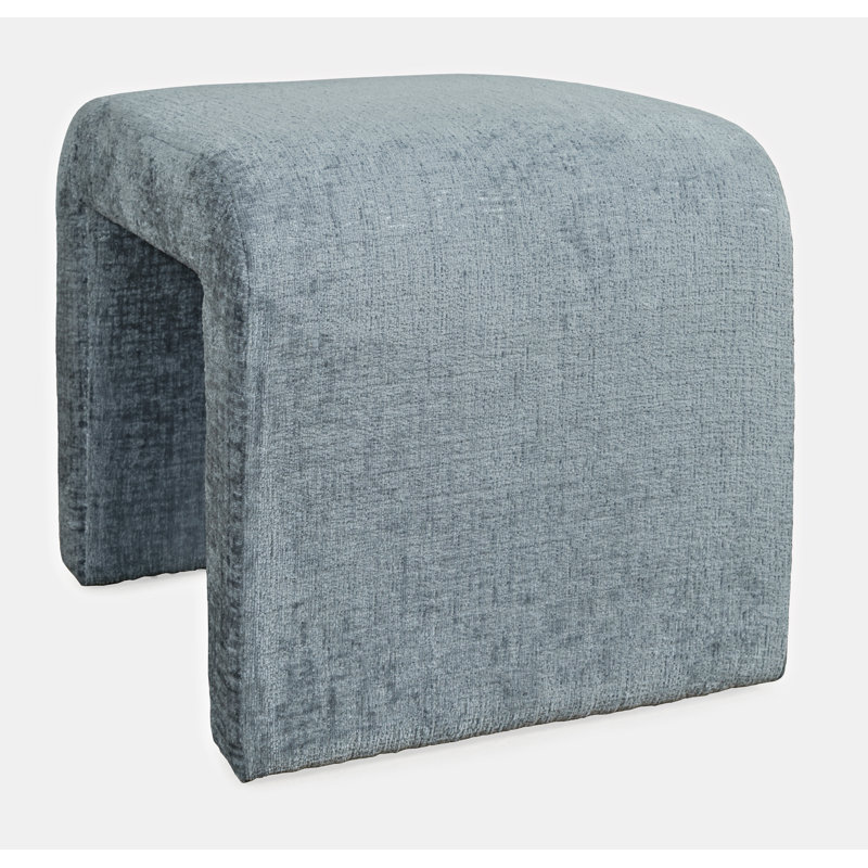 Solid + Manufactured Wood Accent Stool, Light Blue