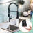 Pull Down Kitchen Faucet with Deck Plate-88247959