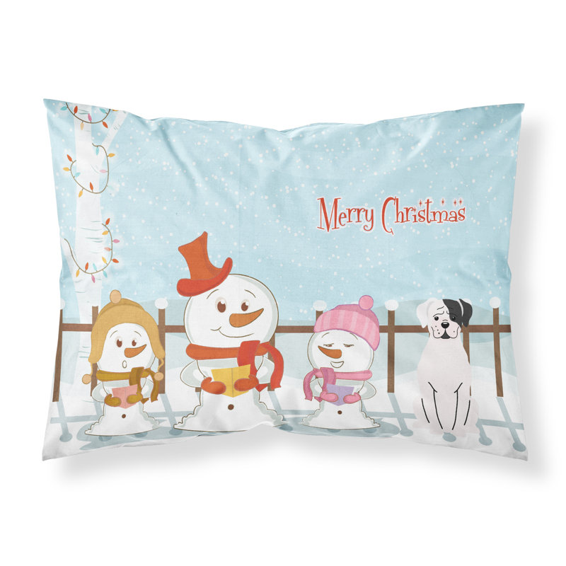 Taie d'oreiller Merry Christmas Merry Christmas, Boxer blanc et choristes
