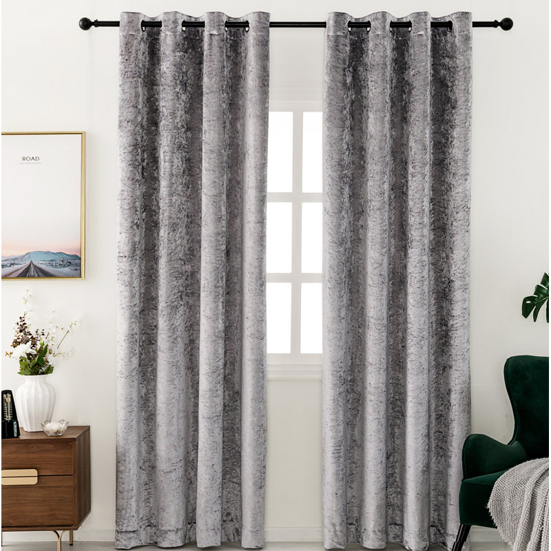 Panneaux de rideaux à oeillets isolants de lumières robustes Allix, Gris