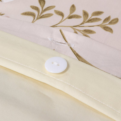  800TC 100% Egyptian Cotton Duvet Cover Set，3pcs Luxury Elegant Floral Shabby Chic Bedding Set, Soft And Skin-friendly, Aesthetic Botanical Pattern for Bedroom Guest Room All Seasons