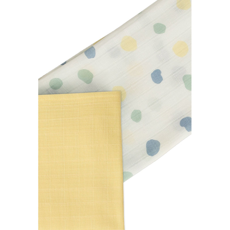 Ensemble de serviettes de bain souples et absorbantes (2 pièces), jaune, 39,4 po x 39,4 po | 100% coton, lavable à la machine à 104 ° F | Parfait pour les nouveau-nés, doux pour la peau, idéal pour le bain et l'utilisation quotidienne, confortable et sécuritaire