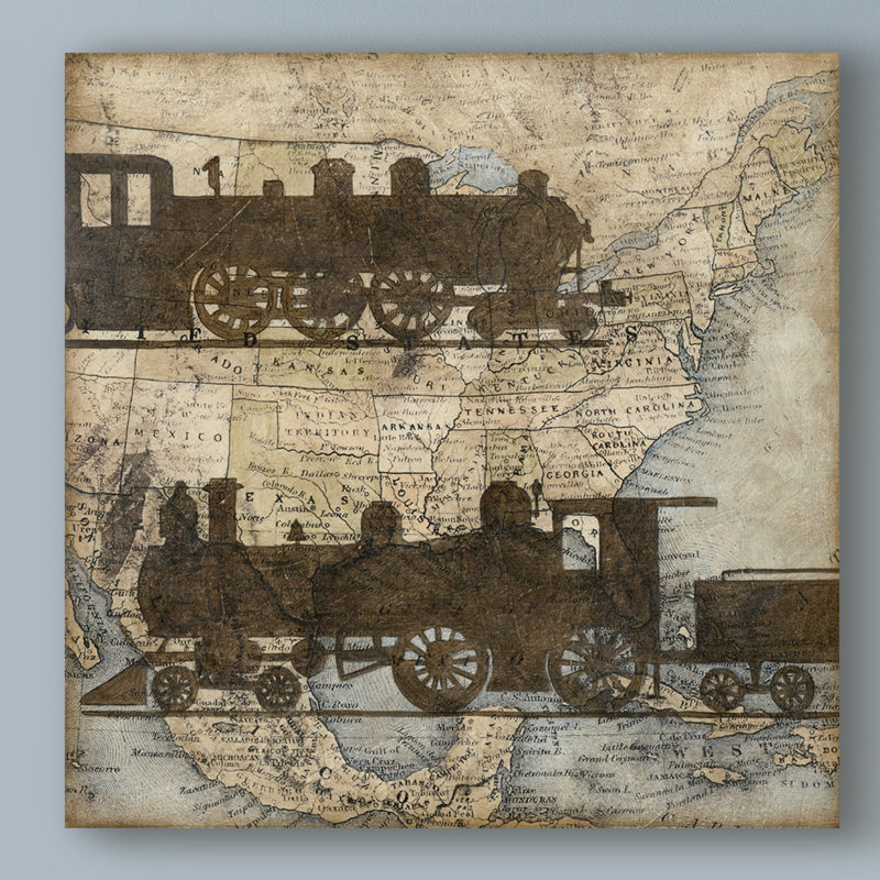 « travel silhouette i », art sur toile, H 14 po x l 14 po x P 2 po