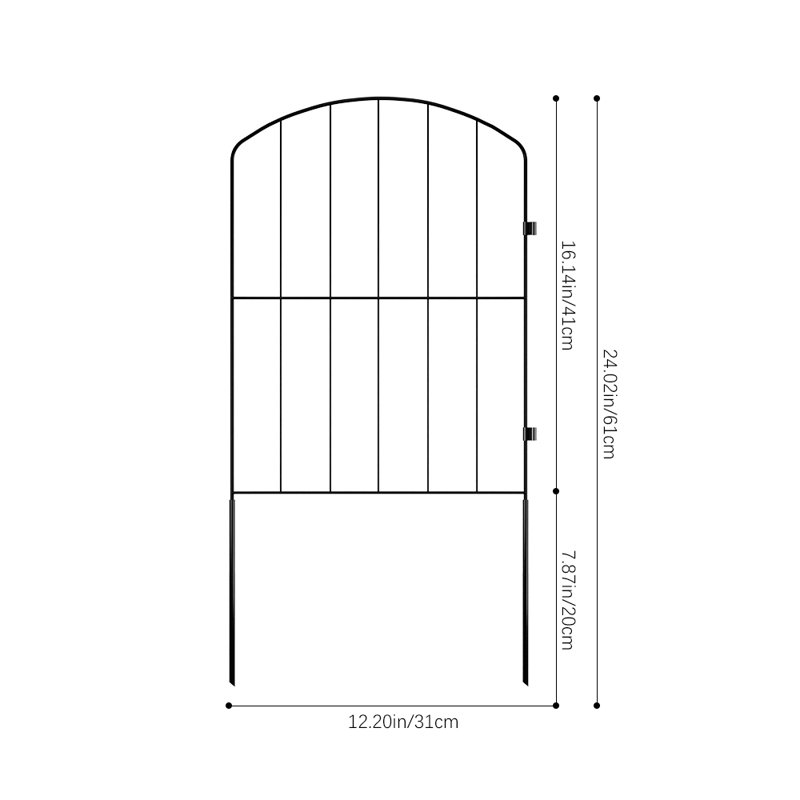 61 cm H x 31 cm W Fence Panels Fencing with 25 Panel(s) Included