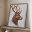 «Stag Study II», reproduction encadrée - bois massif