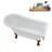 58" Streamlin Clawfoot Tub,Tray,Drain, Clawfeet-101628930-102219864