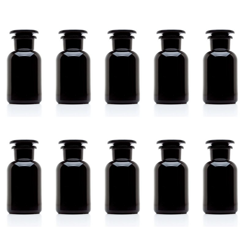 Ensemble de 10 pots d'apothicaire