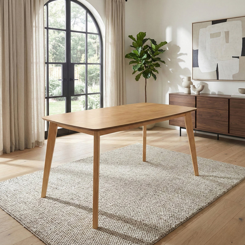 Deveraux Solid Wood Dining Table, 75cm H x 120cm L x 75cm W 