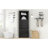 Black Triangle Tall Cabinet With 3 Drawers And Adjustable Shelves For Bathroom, Kitchen Or Living Room, MDF Board With Painted Finish-1506660396
