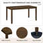 Ensemble de table de salle à manger 6 pièces avec banc et chaises, ensemble de table à manger en bois pour 6 personnes, ensemble de table de salle à manger de style rustique pour 6 personnes Farmhouse-133403520