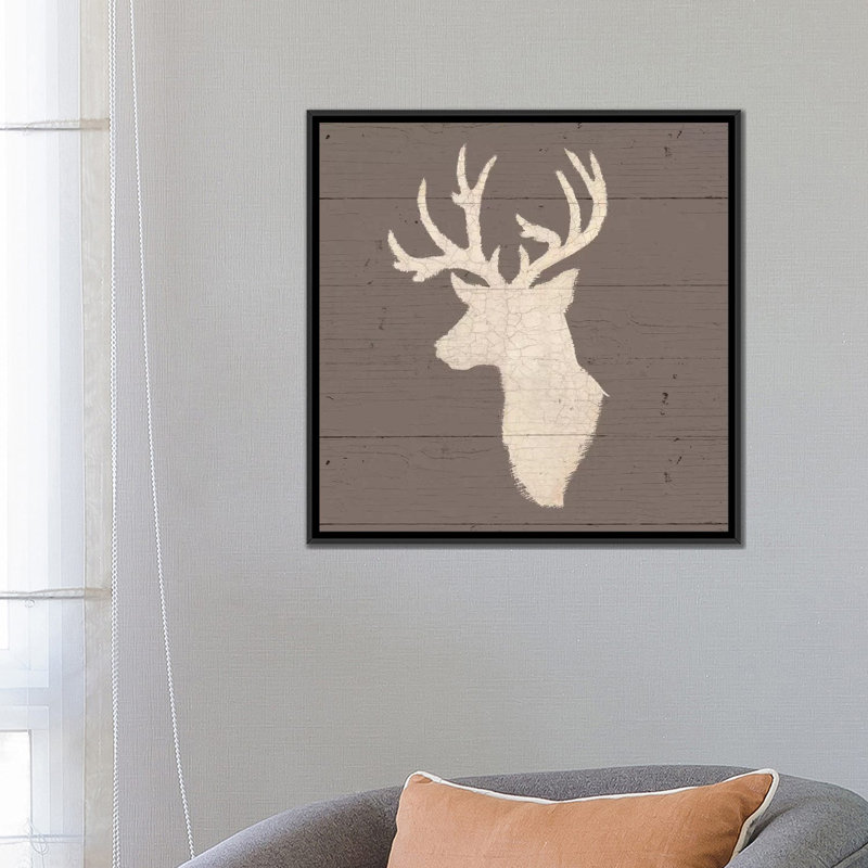 Rustique élégance ii, impression sur toile tendue, H 26 po x l 26 po x P 1,5 po, Toile avec cadre noir, Pas de tapis