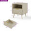 Table de chevet cannelée à profil incurvé, table de bout avec rangement, table de chevet pour chambre à coucher, salon-342602085-341000668