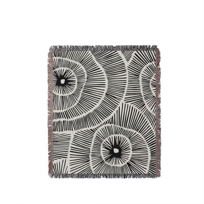 Ray Abstract Print Cotton Throw Blanket