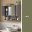 Armoire à pharmacie murale 35 po x 28 po, armoire de salle de bain moderne avec miroir, armoire à miroir avec tablettes ouvertes