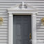 2-1/2"P Segment Arch W/ Flankers 3 Spoke Architectural Grade PVC Pediment-41853256