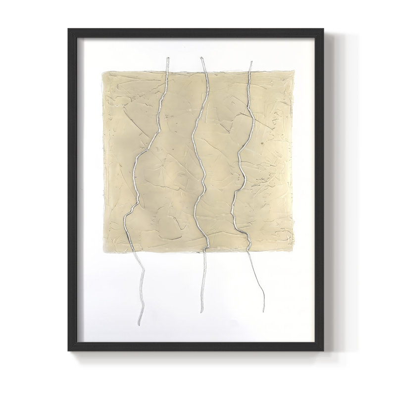 «Divided Plot I», reproduction encadrée - bois massif, Noir, noir, noir, noir, H 21 po x l 17 po