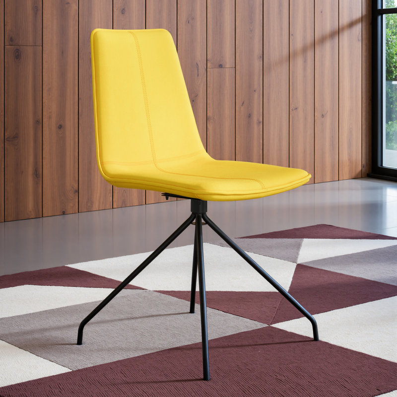 Chaise d'appoint rembourrée et revêtue de velours, Doré