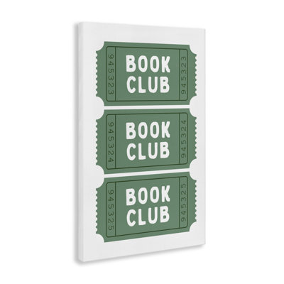 Toile Green Book Club, conception de lettres et doublure