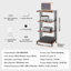 Meuble audio-vidéo en bois à 4 niveaux à hauteur réglable
