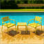 Ensemble de chaises à une place et de table basse en PP 2 pièces Summer pour une utilisation intérieure / extérieure, installation facile, meubles durables