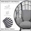 Fauteuil de patio en osier avec coussin en rotin noir New Style