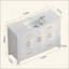 Meuble-lavabo de salle de bain avec lavabo en résine, armoire de rangement abondante - 4 portes à fermeture douce et 4 tiroirs