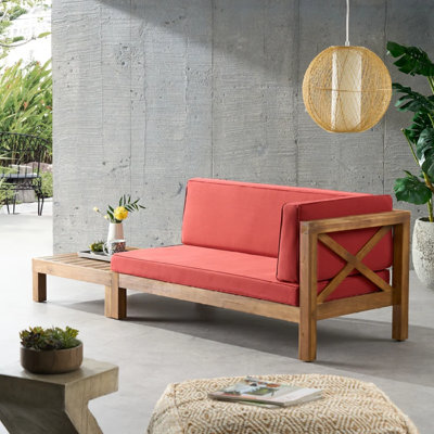 X-Back Corner Bench Set With Coffee Table For Garden by One Allium Way