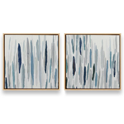 16" x 16" Rhythmic Blues, Set of 2 Print on Canvas